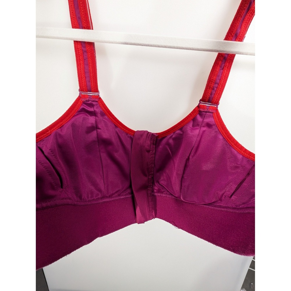 SHEFIT Ultimate Zip Front Adjustable High Impact Sports Bra Size M Pink 110002 - Picture 6 of 7